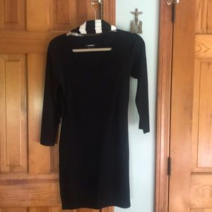 Black sweater dress.